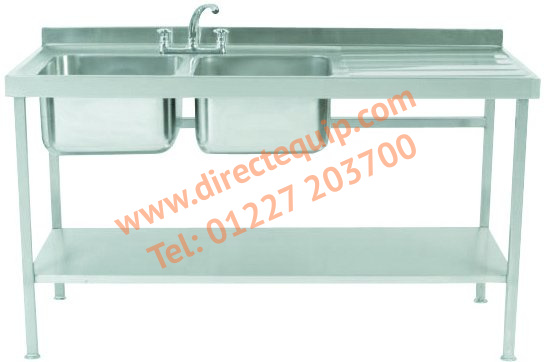 Stainless Steel Double Bowl Single Drainer Sink